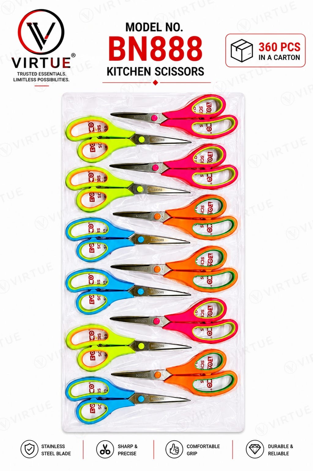 Kitchen Scissors — BN888 — Virtue Africa wholesale sourcing