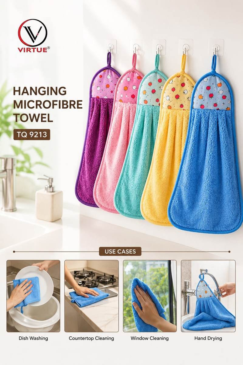 TQ9213 Hanging Microfibre Towel — Virtue Africa wholesale sourcing